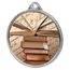 Reading and Literature Color Texture 3D Print Silver Medal