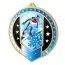 Noir Stainless Steel Ski Jumping Medal