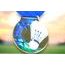 Sacul Badminton Color Texture 3D Print Medal