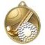 Field Hockey 3D Texture Print Antique Color 2 1/8" Medal - Gold