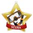 Scuba Diving Mini Star Gold Medal