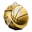 Polygon Classic Stainless Steel Basketball Medal