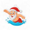 Jolly Father Christmas Swimming Medal
