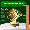 Grove Classic Basketball Real Wood Trophy