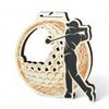 Acacia Male Golfer Bronze Eco Friendly Wooden Medal