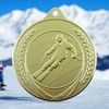 Champion Embossed Skiing Gold Medal