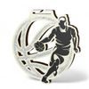 Acacia Basketball Silver Eco Friendly Wooden Medal