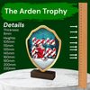 Arden Chestnut Santa Run Real Wood Shield Trophy