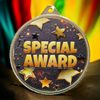 Special Award Texture Print Gold Star Medal