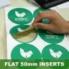 Green Satin Feel Logo Rosette