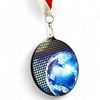Rincon Colour Disco Ball Black Acrylic Medal