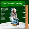 Grove Male Swimmer Real Wood Trophy