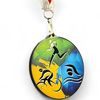 Rincon Colour Triathlon Black Acrylic Medal