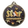 Star Performer Texture Print Gold Star Medal
