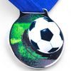 Vulcan Football Silver Texture Print Medal