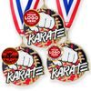 Aurum Karate Stainless Steel Logo Insert Medal
