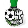 Giant Fair Play Black Acrylic Football Medal