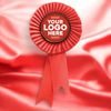 Mini Red Satin Feel Logo Rosette