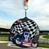Rincon Colour Go Kart Black Acrylic Medal