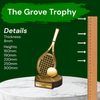 Grove Classic Tennis Racket Real Wood Trophy