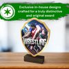 Arden Wrestling Real Wood Shield Trophy