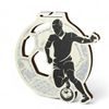 Acacia Football Silver Eco Friendly Wooden Medal