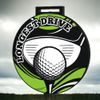 Giant Black Acrylic Longest Drive Golf Medal