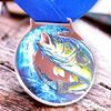 Vulcan Fishing Bronze Texture Print Medal
