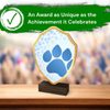 Arden Paw Print Real Wood Shield Trophy