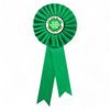 Green Satin Feel Logo Rosette