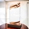 United Female Gymnastics Acrylic Wood Fusion Trophy