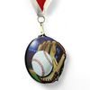 Rincon Colour Baseball Black Acrylic Medal