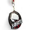 Rincon Colour Karate Black Acrylic Medal
