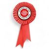 Mini Red Satin Feel Logo Rosette