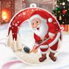 Snowy Father Christmas Ice Hockey Medal