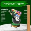 Grove Pool Real Wood Trophy