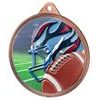 American Football Colour Texture 3D Print Bronze Medal