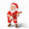Jolly Father Christmas Electric Guitar Medal