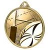 Rugby 3D Texture Print Antique Colour 55mm Medal - Gold