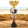 Triple Star Shooting Gold Trophy Cup