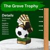 Grove Football Goalkeeper Real Wood Trophy