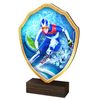 Arden Downhill Skiing Real Wood Shield Trophy