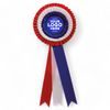 Red White & Blue Three Tier Satin Feel Logo Rosette
