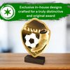 Arden Classic Football Boot Real Wood Shield Trophy