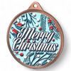 Merry Christmas Texture Print Full Colour 55mm Medal