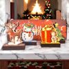 Traditional Christmas Real Wood Decoration 6 Piece Set