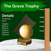 Grove Classic Tennis Ball Real Wood Trophy
