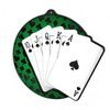 Rincon Colour Playing Cards Black Acrylic Medal