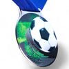 Vulcan Football Silver Texture Print Medal