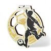 Acacia Football Gold Eco Friendly Wooden Medal